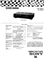 Sony CDP-350 - Service Manual 